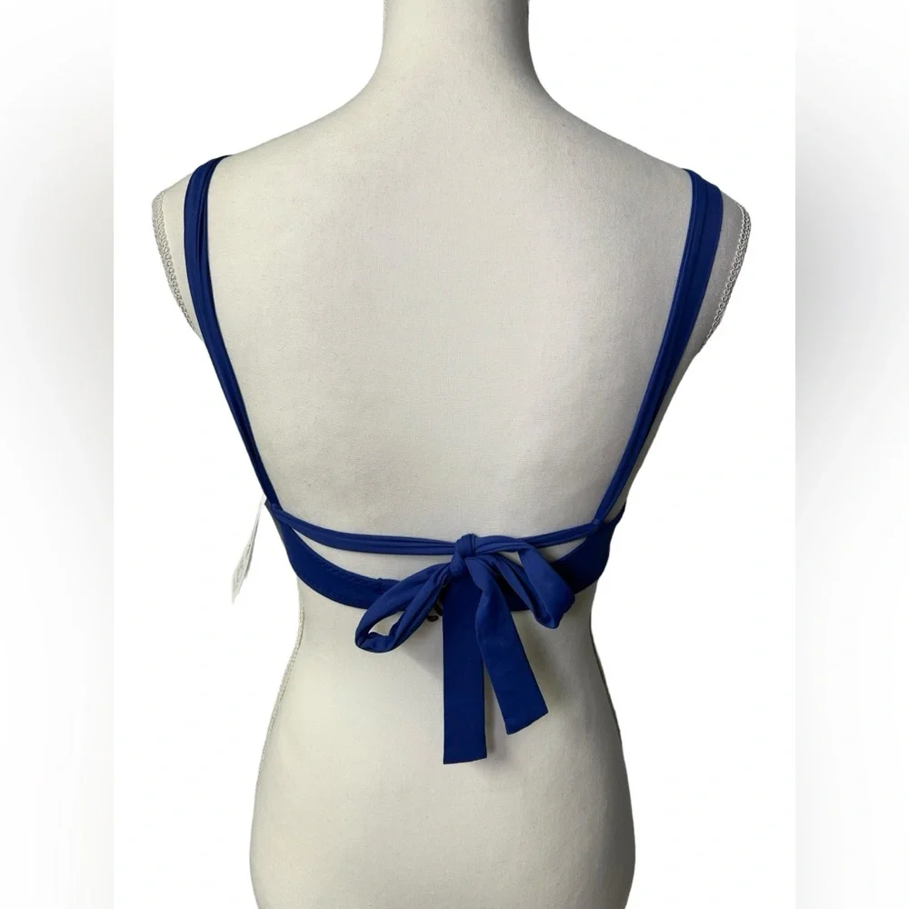 BECCA by Rebecca Virtue blue push up underwire multiway bikini swim top sz M NWT - Picture 6 of 13